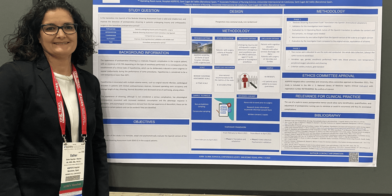 Ester Espuñes, finalista en la sección de pósters del Global Surgical Conference And Expo